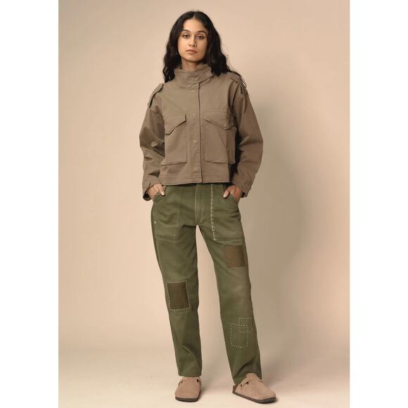 $220 New Edwin Lennox Cargo Jacket - Surplus Green - XS - Picture 3 of 9